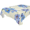 thumbnail image 2 of 54x54 Inch Tablecloth Polyester Square Tablecloth for Home Kitchen Dinner Decor Blue Flower Seamless, 2 of 9