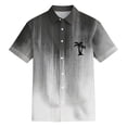 thumbnail image 5 of Hawaiian Shirt for Men Summer Short Sleeve Button Down Lapel Collar Gradient Color Casual Beach Shirts Vacation Outfits, 5 of 5