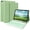 Backlit - round keycap - Green, variant on Aoub Keyboard Case for iPad A16 11th/10th Generation (2025/2022) with Pencil Holder, Detachable Wireless Bluetooth Keyboard Cover, Pink