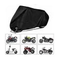 thumbnail image 4 of Funda para motocicleta resistente a la intemperie, protector universal para todas las estaciones con costuras reforzadas a prueba de agua, fácil almacenamiento para uso en exteriores e interiores, XXL, 4 of 5