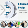 thumbnail image 4 of 4 Pack Cat Self Groomer Corner Brush, Soft Cat Face Scratcher Grooming Wall Mounted Scratcher, Cat Comb Groomer for Indoor Cats Wall Corner Pet Massager for Sofa Table Leg Door, Blue+Black+Green+Grey, 4 of 7