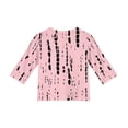 thumbnail image 3 of CCRFTGI Cute Tops for Kids Girls 10-12 3/4 Sleeve Button V Neck Polka Dots Big Sister Outfit Tee Tops Summer Trendy Loose Comdy Basic T-Shirts Pink 9-10 Years, 3 of 4