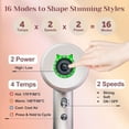 thumbnail image 2 of Sentryse Ionic Hair Dryer, 110,000 RPM Fast Drying, Quiet Lightweight Design, 4 Heat Modes, Negative Ion Care, Concentrator Nozzle, 2 of 9