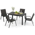 thumbnail image 1 of Costway 5 Piece Patio Rattan Dining Set Outdoor Table & Chairs Set for 4 Woven Wicker, 1 of 10