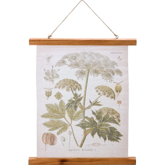 Primitives by Kathy Hanging Queen Anne Lace Home Décor Sign, 19.25 x 15.75 x 0.2 inches