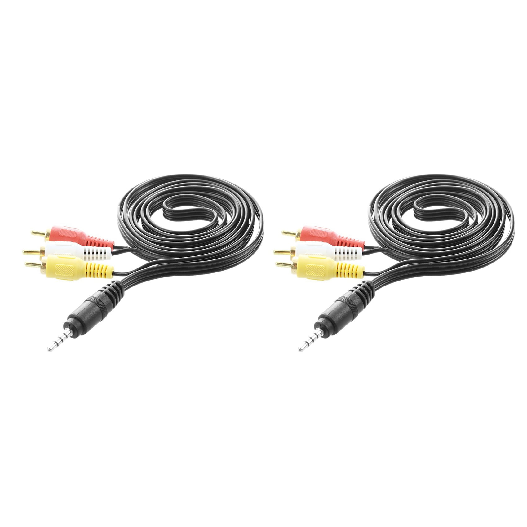 2X 4.9Ft 3.5mm Plug to 3 RCA Male Adapter AV Extension Cable for TV VCD