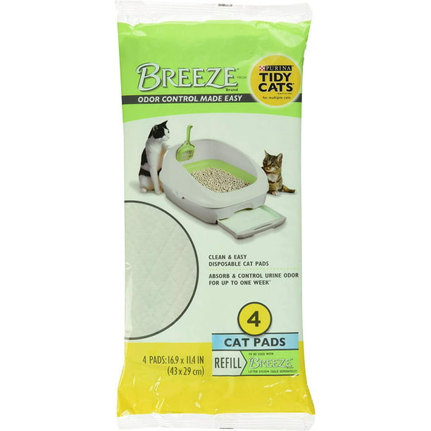 Breeze Tidy Cat Litter Pads 16.9"x11.4" 2 pack of 4 pads (2Pack