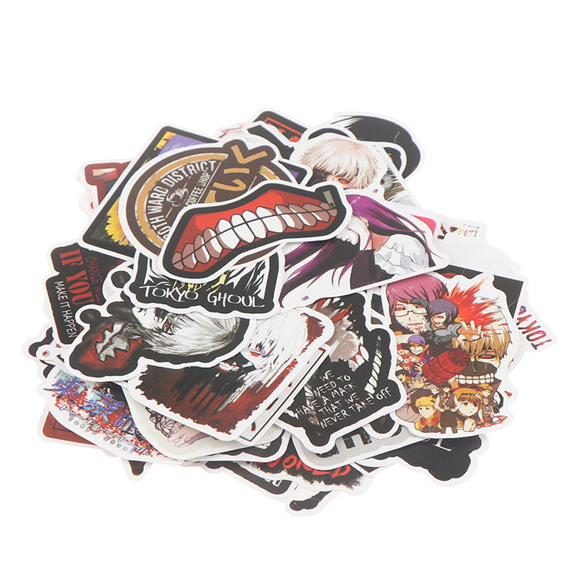 50x Tokyo Ghoul Anime Stickers Waterproof Not Repeating Skateboard Stickers~~ 