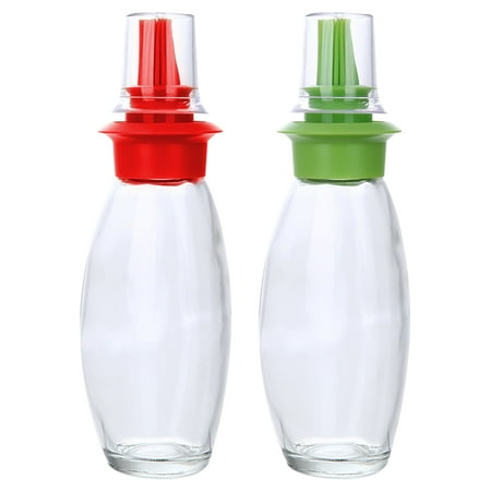 

220ml Barbecue Oil Container Brush Oil Butter Sauce Marinades Brush with Bottle Kitchen Gadget for Home Restaurant Supplies Red