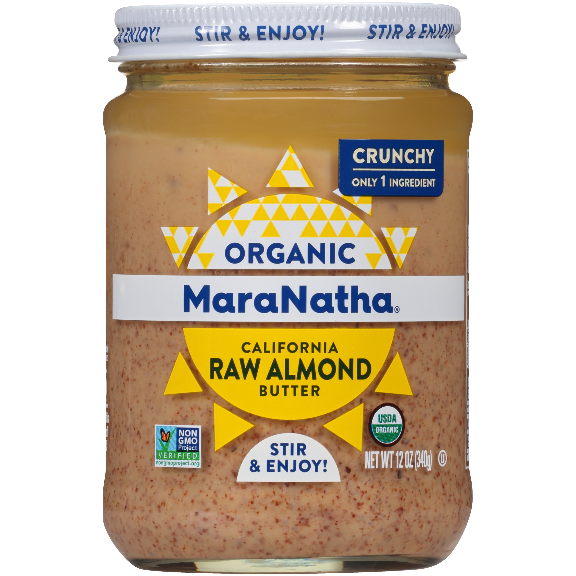 Maranatha Organic Raw Crunchy Almond Butter, 12 Oz.