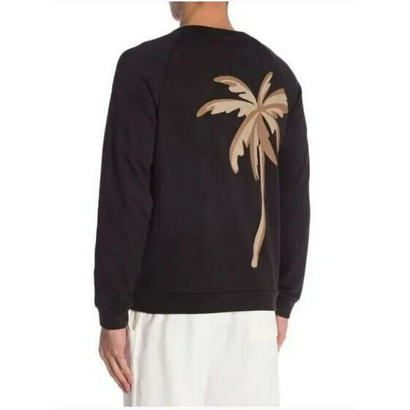 new ONIA men sweatshirt sweater Dave Raglan MCS36-7 palm black cotton M $95