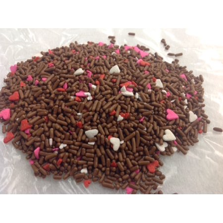 - Valentine Chocolate Lover's Mix Heart Shapes Sprinkles Jimmies 1 pound