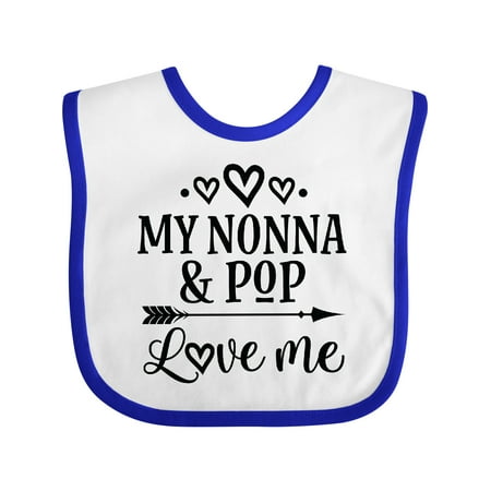 

Inktastic Nonna and Pop Love Me Gift Baby Girl Bib