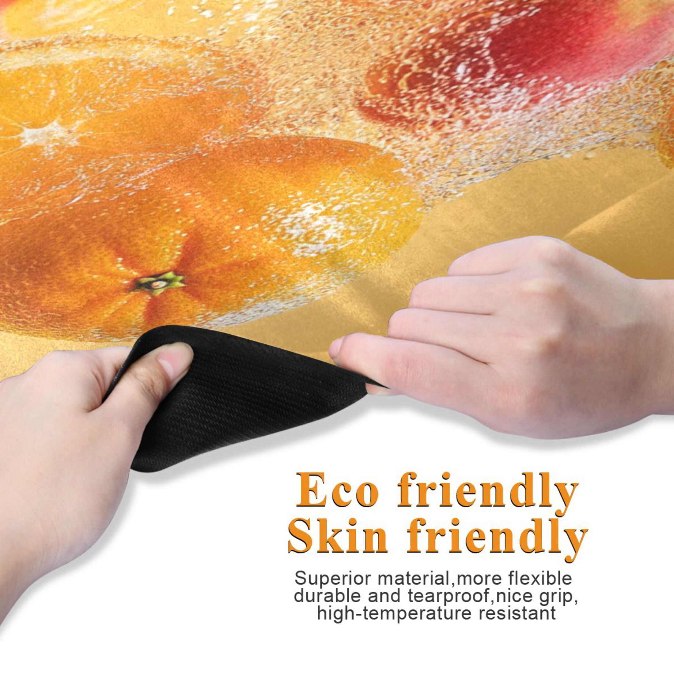 BZSMCE Yoga Mat Women Fruits Splashing in Water Fitness Mat