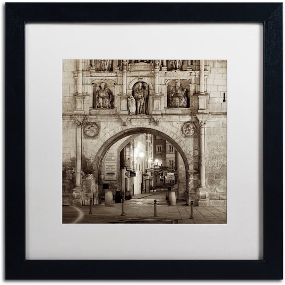 Trademark Fine Art "Burgos I" Canvas Art by Alan Blaustein, White Matte, Black Frame