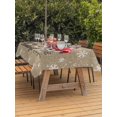 thumbnail image 2 of Outdoor Tablecloth with Umbrella Hole and Zipper, Christmas Rectangle Table Cloth 60x102 Inch Waterproof Tablecloth, Red Truck Winter Snowflakes Xmas Pine Retro Brown Picnic Table Cover for Patio, 2 of 7
