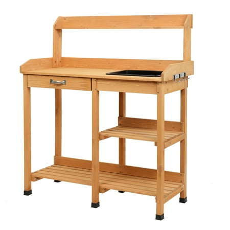 

Garden Workbench With Drawers And Sink