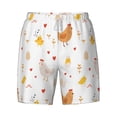 thumbnail image 4 of Lsque Mens Swim Trunks Funny Chicken Pattern - Bathing Suit Compression Liner - Beach Swim Shorts Swimwear - (S-3XL) - Stretch Quick Dry -XX-Large, 4 of 9