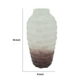 thumbnail image 4 of 16 Inches Geometric Textured Glass Vase, White and Brown - Saltoro Sherpi, 4 of 4