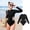 EliteGoogv#Black, variant on Girls Long Sleeve One Piece Swimsuit Half Zip Front With Cutout Flower Detail UPF50+ Sun Protection Quick Dry For Hot Spring And Beach,Black,170