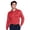 Red, variant on Monterey Club Men's Solid Long Sleeve Golf Polo Shirt #1271