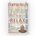 thumbnail image 2 of Great Smoky Mountains, Tennessee, Camping Rules, Rustic (9x12 Wall Art Print, Home Decor), 2 of 3