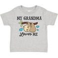thumbnail image 3 of Inktastic My Grandma Loves Me with Sloth and Hearts Boys or Girls Toddler T-Shirt, 3 of 5