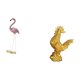 thumbnail image 5 of Estatua de resina de flamenco con figura de pollo. Estatua decorativa de animal en resina con plumas en relieve. Adecuada para H, 5 of 8