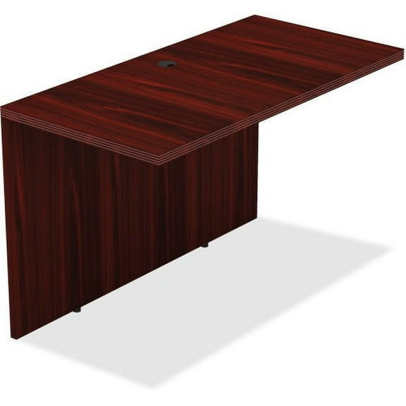 Lorell Chateau Series Bridge 48" x 24" x 29.5" , 1.5" Top - Reeded Edge - Finish: Mahogany Laminate Surface