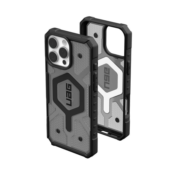 UAG iPhone 16 Pro Max Case 6.9" Pathfinder Clear - Compatible with MagSafe Charging Rugged Shockproof Anti-Slip Military Grade Protective Cover, Ash