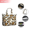 thumbnail image 2 of Beige and Black Of Leopard Print Travel Tote Bags for Women Carry On,Large Weekender Bags for Women Travel,Multi Functional Duffle Bag for Work,Shopping,Sports, 2 of 5