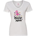 thumbnail image 3 of Inktastic Be a Flamingo in a Flock of Pigeons with Flowers Women's V-Neck T-Shirt, 3 of 5
