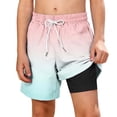 thumbnail image 2 of Guluxicc Boys Swim Trunks with Pockets Kids Quick Dry Bathing Suit Compression Linner Board Shorts for 5-14 Years, 2 of 10