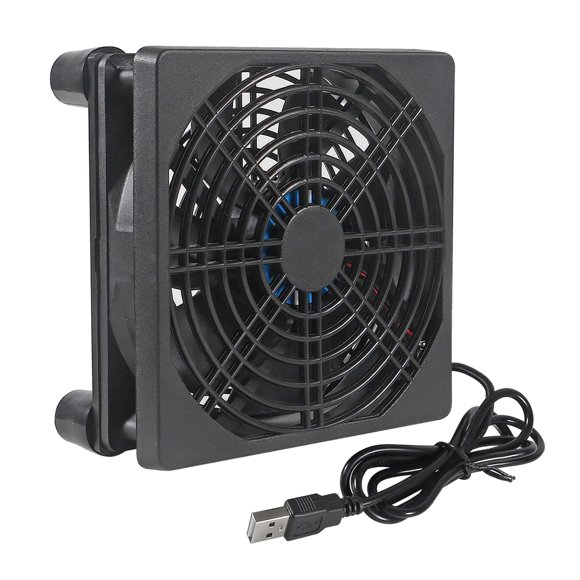 shiyou-Quiet 120mm Fan, Router Cooler Fan Cooling Case Fan for Receiver DVR Xbox TV Box Router 120mm x 25mm 5V USB Power