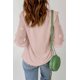 thumbnail image 1 of ABPHQTO Top rosa de mujer con cuello redondo y manga kimono, 1 of 5