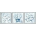 thumbnail image 2 of Coules, Debi 14x7 Gold Ornate Wood Framed with Double Matting Museum Art Print Titled - Trio of White Florals, 2 of 4