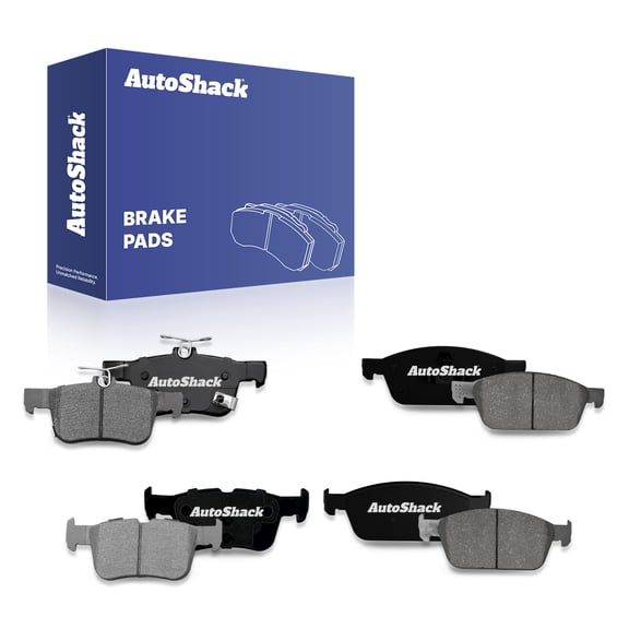 AutoShack 8pcs Front and Rear Ceramic Brake Pad Set Replacement for 2017 Ford Escape 2.0L AWD FWD BRK030218729