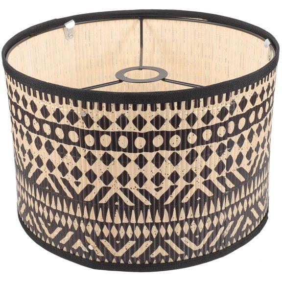 HIAKDOFT Bamboo Drum Lampshade Elegant Style For Hotel Home Decoration 30.0x30.0x20.0in 1Pcs