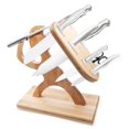 thumbnail image 3 of Bloque de Madera Hecho a Mano Creativo Organizador con Forma de Soldado Espartano, Encimeras de Cocina, Almacenamiento, Cocina , Antideslizante Soledad Titular de bloque, 3 of 10