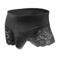 thumbnail image 1 of Men s Sexy Boxer Low Waist Boxer Cotton Lace Boxer Briefs, 1 of 5