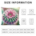 thumbnail image 5 of COMIO Cactus Pillow Covers Summer Green Cactus Succulent Plants Decorative Throw Pillow Cover Mexican Flower Cushion Cover Home Sofa Decorative Square White, 5 of 5