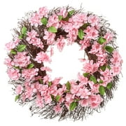WAY TO CELEBRATE! Spring Pink/Green Blossom Natural Wreath 4"