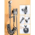 thumbnail image 3 of Brass Construction Handheld Bidet Spray For Toilet - Stainless Steel Hose With Adjustable Nozzle - Wall Mount Bracket Included - Multi-Purpose Bathroom Sink Floor Pet Shower, 3 of 5
