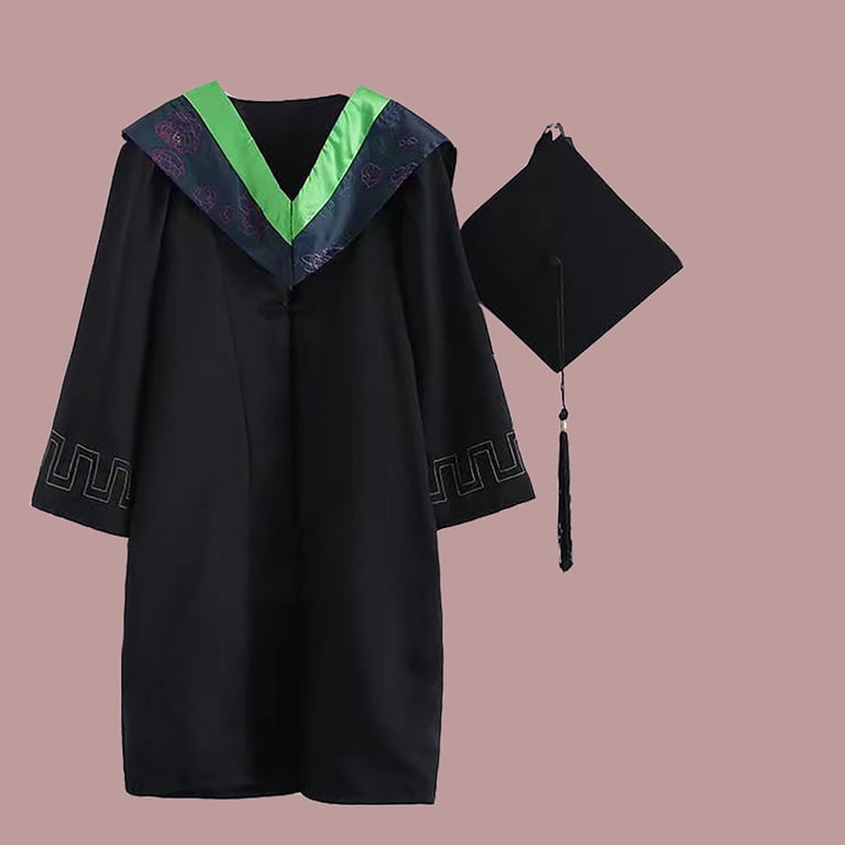 masters graduation dress Classic Cap, Gown & Tassel Package, time use but durable enough to be reused several times Academic Gown Graduation Dress Master's