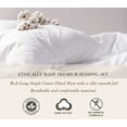 thumbnail image 7 of Dormir Fine Linen Fitted Sheet Only, 100% Cotton 400 Thread Count, Deep Pocket, All Round Elastic, Soft Cooling Sheets, Full, Light Grey, 7 of 7