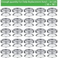 thumbnail image 2 of 100 Pieces Canning Jar Lids and Bands Set Split-type Lids with Silicone Seals Rings Leak Proof and Secure Canning Jar Caps (70mm, Silver, Bands + Lids), 2 of 7