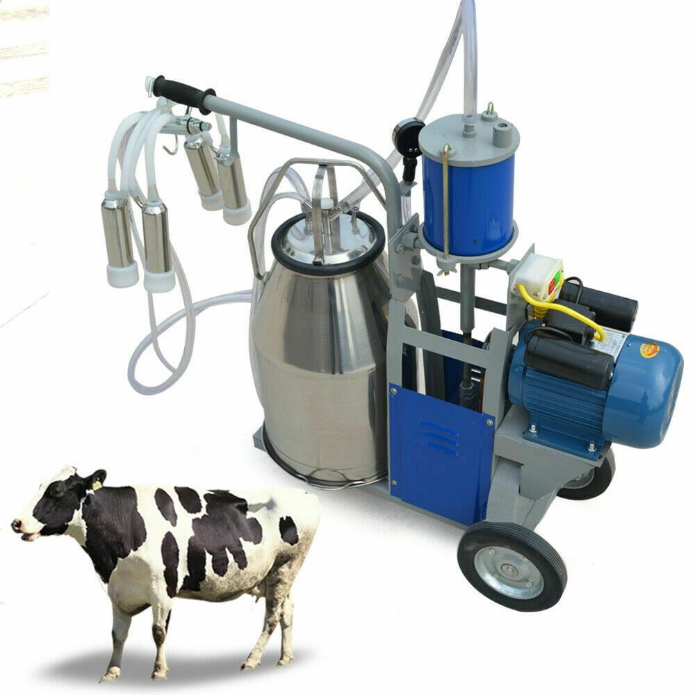 Fichiouy Electric Milking Machine 25L 1440RPM Vacuum Pump Milking