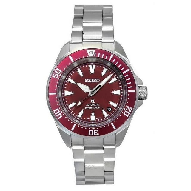 Seiko Prospex Sea Samouraï Shog-urai Montre Automatique en Acier Inoxydable Cadran Rouge SRPL11K1 200M pour Hommes