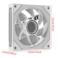 thumbnail image 5 of Ventilador con caja ARGB 12 cm enfriador 5 V-3 pines para computadora (regular) blanco, 5 of 5