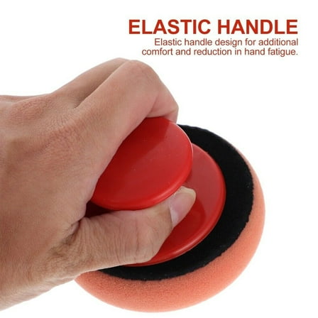 5pcs Car Sponge Pads Detailing Wax Applicator Pads with Handle for Beauty curing